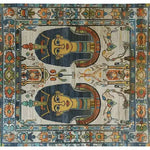 Royal Pyramid Tapestry Hand Knotted Area Rug featuring intricate Egyptian motifs, ideal for adding a touch of vintage charm to living rooms. This Persian-inspired rug showcases vibrant colors and detailed patterns, perfect for those seeking unique area rugs for living room decor.