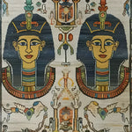 This vibrant Royal Pyramid Tapestry Hand Knotted Area Rug showcases an intricate Egyptian-inspired design, perfect for adding a touch of vintage charm to your living room. The detailed patterns and rich colors make it an exquisite choice for those seeking Persian-style area rugs for their living spaces.