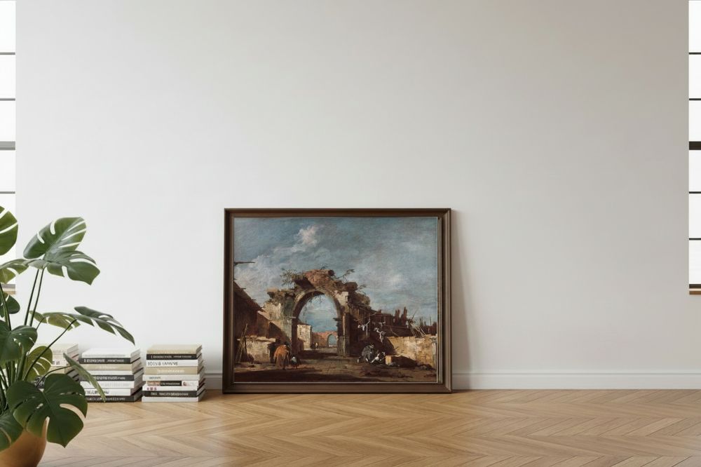Framed room mockup - leaning