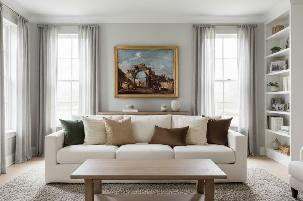 Framed room mockup - gold