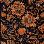 This vibrant area rug showcases a stunning floral pattern with rich rust-colored flowers and leaves on a deep black background. Perfect for adding a touch of vintage elegance to any living room, this hand-tufted wool rug offers both style and comfort, making it an ideal choice for those seeking unique area rugs for living room spaces.