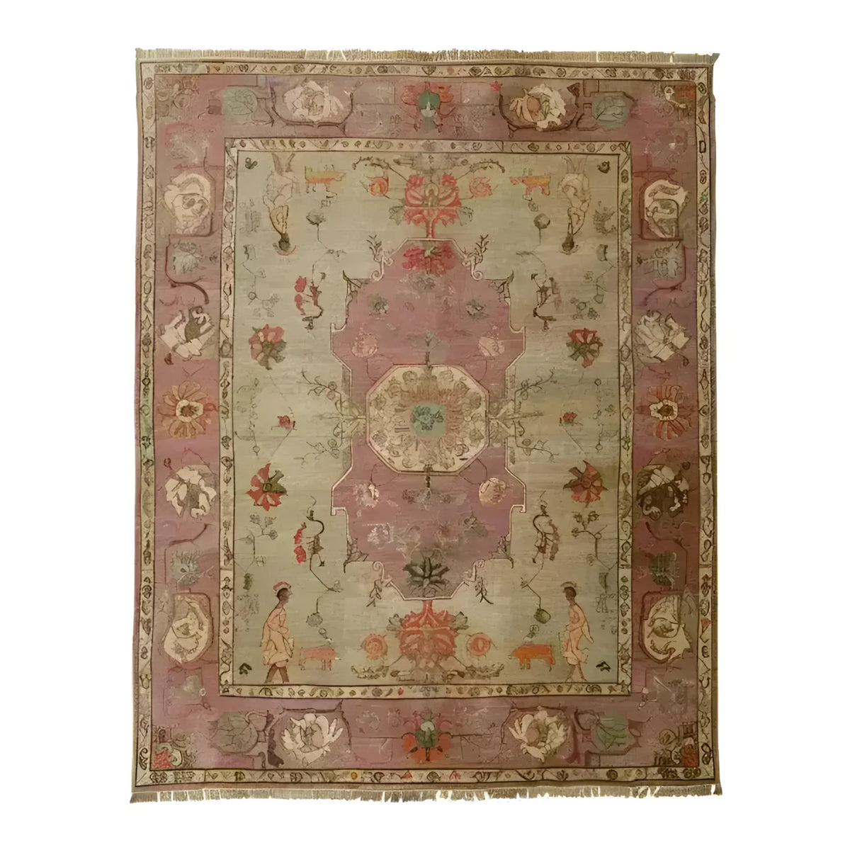 Beautiful Rustic Heritage Hand Knotted Area Rug showcasing a vintage design with intricate patterns. This elegant Persian rug is perfect for enhancing the charm of any living room.
