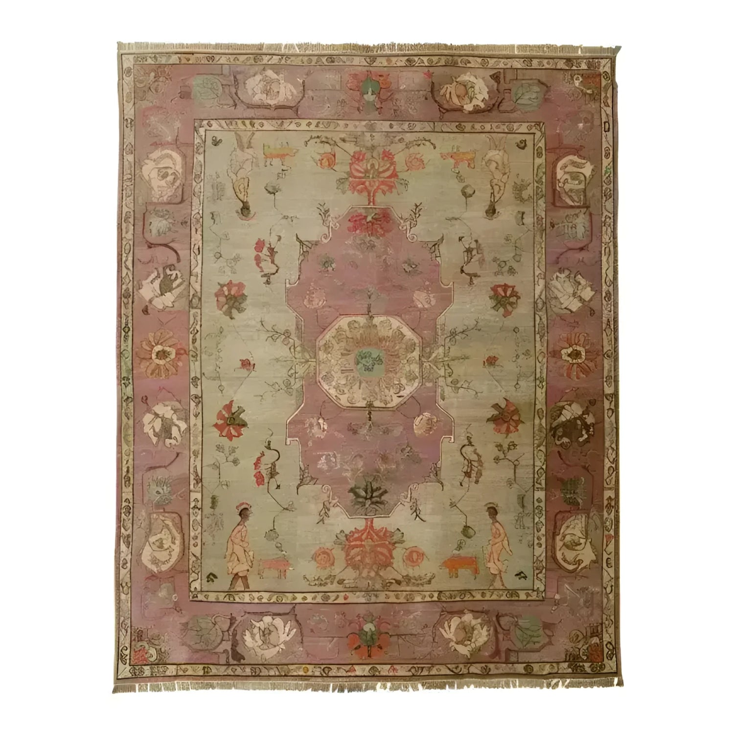 Beautiful Rustic Heritage Hand Knotted Area Rug showcasing a vintage design with intricate patterns. This elegant Persian rug is perfect for enhancing the charm of any living room.