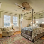 Beautiful Rustic Heritage Hand Knotted Area Rug in a cozy bedroom setting, featuring a vintage rug design that enhances the elegance of the room. This Persian-style rug is perfect for living rooms, adding a touch of timeless charm and sophistication.