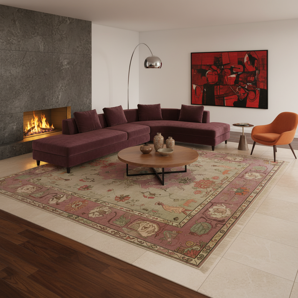 Rustic Heritage Hand Knotted Area Rug