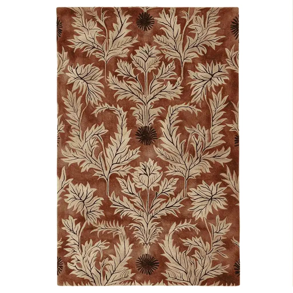 Beautiful Rustic Thistle Hand Tufted Area Rug featuring a vintage floral design in earthy tones, perfect for large living rooms. This wool rug adds a touch of elegance and warmth, making it an ideal choice for those seeking stylish living room area rugs.