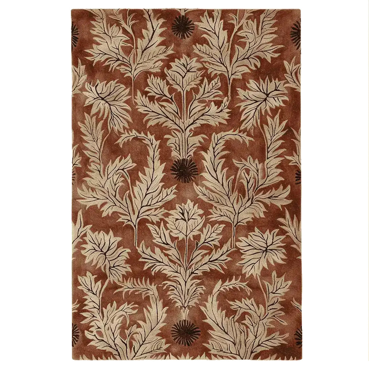 Beautiful Rustic Thistle Hand Tufted Area Rug featuring a vintage floral design in earthy tones, perfect for large living rooms. This wool rug adds a touch of elegance and warmth, making it an ideal choice for those seeking stylish living room area rugs.