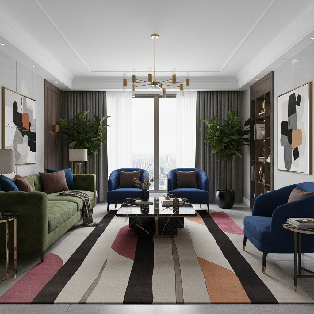 Rustline Sequence Hand Tufted Rug