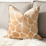 Safari Velvet Decorative Throw Pillow Cover Giraffe