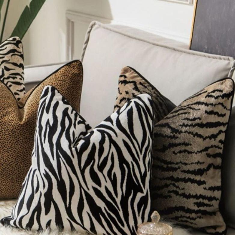 Safari Velvet Decorative Throw Pillow Cover - MAIA HOMES