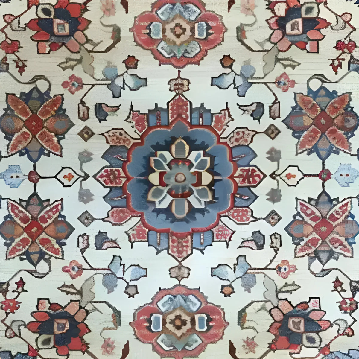This exquisite area rug features a captivating floral design with intricate patterns and vibrant colors, perfect for enhancing large living rooms. Its vintage charm and Persian influence make it an ideal choice for those seeking elegant rugs for their living room.