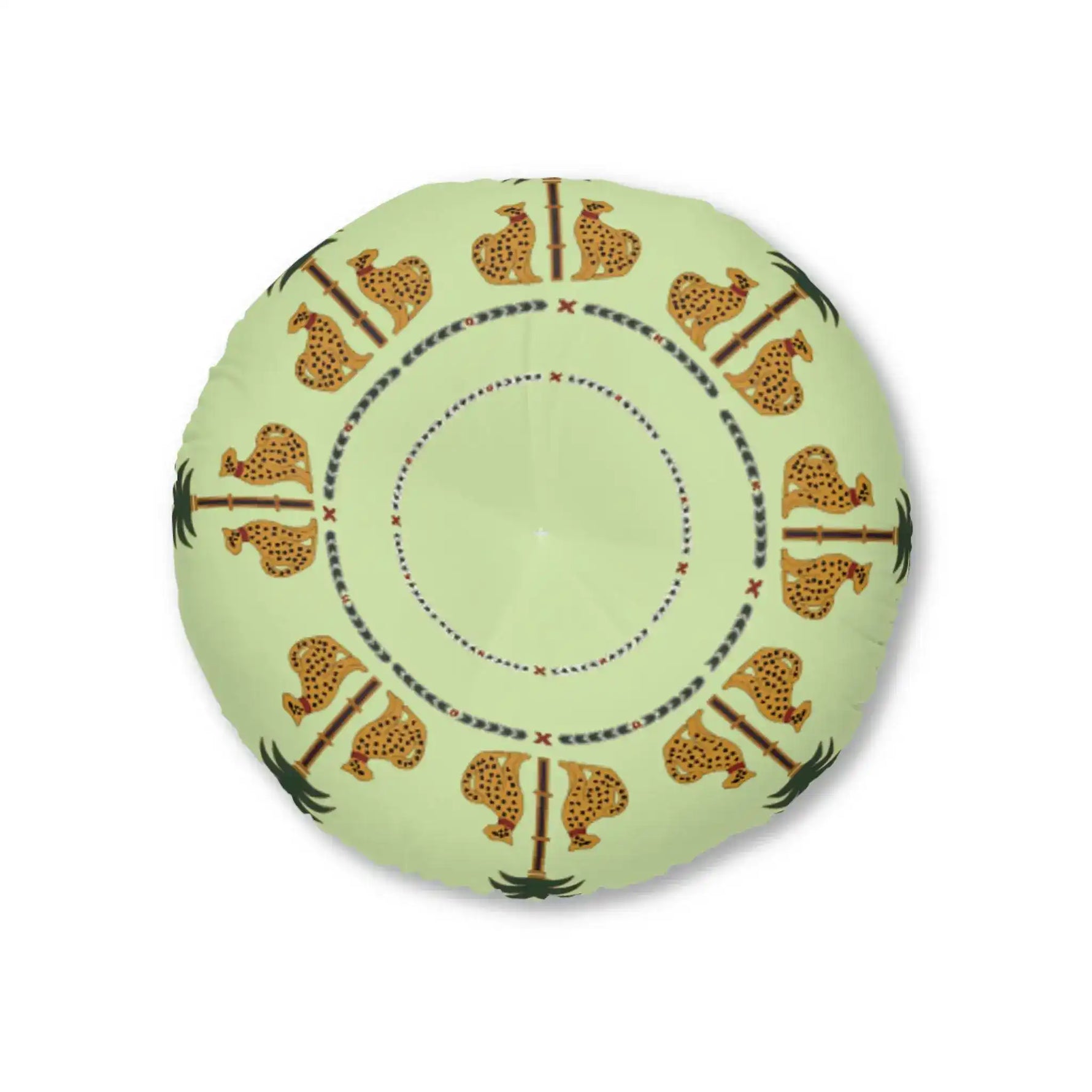 Savanna Serenade Tufted Round Floor Pillow - MAIA HOMES
