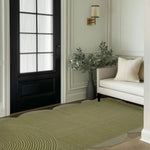 Elegant living room featuring a Scallop Arch Geometric Hand Tufted Wool Rug, perfect for adding style and comfort. This area rug, ideal for large living rooms, showcases intricate patterns and soft textures, enhancing the cozy ambiance.