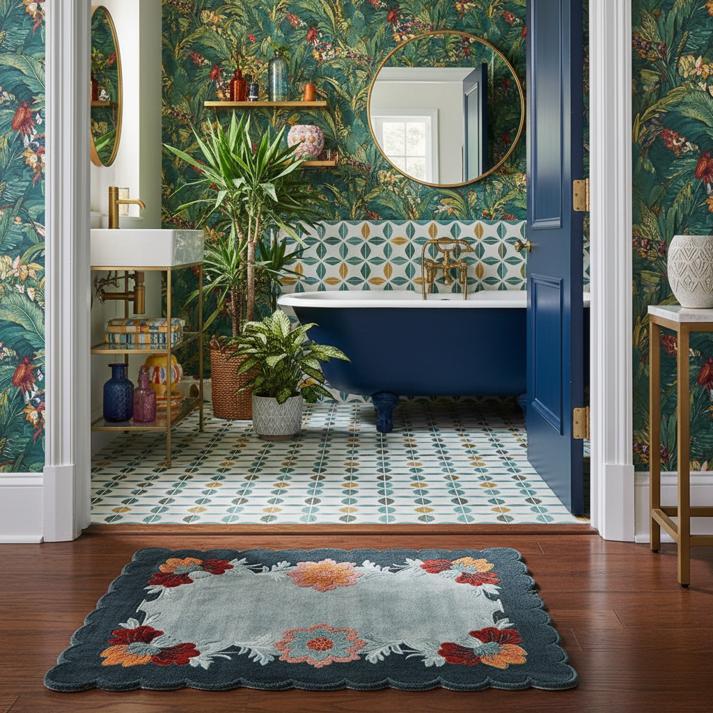 Scallop Bloom Hand Tufted Rug