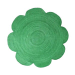 This vibrant green Scallop Flower Round Jute Rug is perfect for adding a touch of nature to your living room. The round area rug, ideal for a cozy living room setup, is crafted from durable jute, making it a great choice for those seeking eco-friendly living room area rugs. Its unique scallop design adds an artistic flair to large area rugs, fitting perfectly in spaces needing living room rugs 8x10.