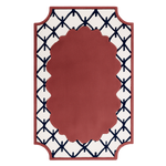 Scallop Frame Hand Tufted Wool Rug