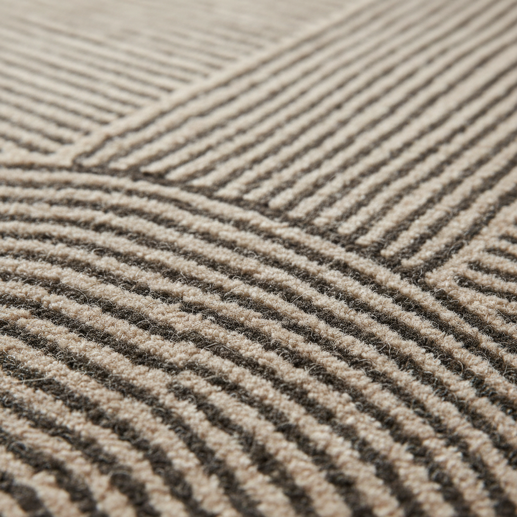 Scallop Arch Geometric Hand Tufted Wool Rug 3 x 5 ft