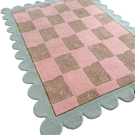 Scalloped_Leaf_Checker_Pastel_Hand_Tufted_Rug