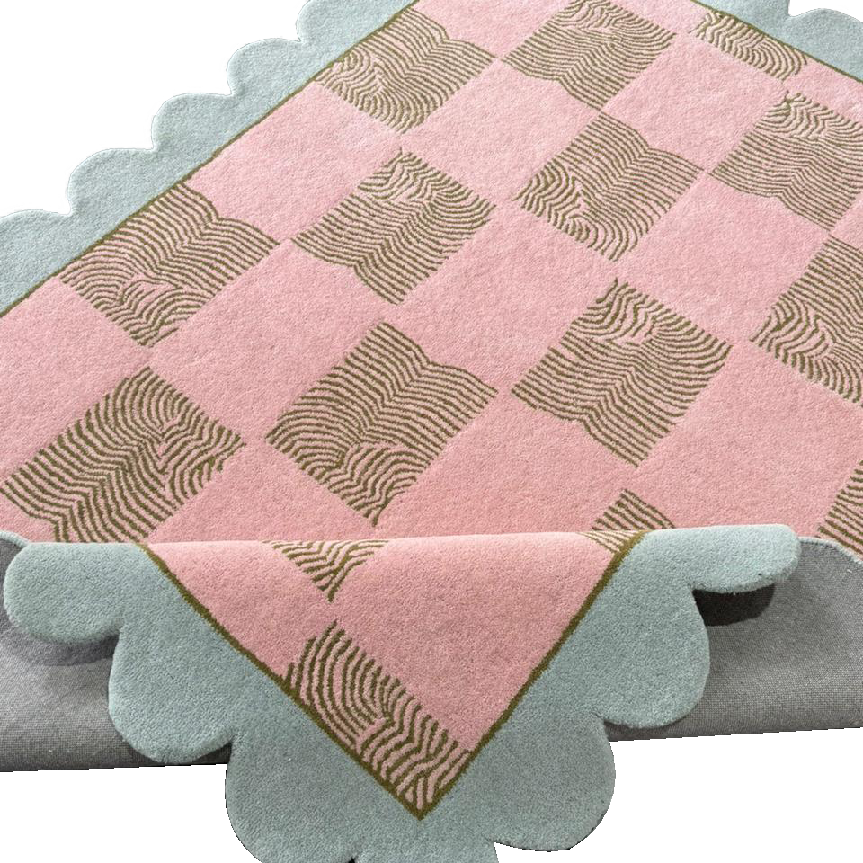 Scalloped_Leaf_Checker_Pastel_Hand_Tufted_Rug