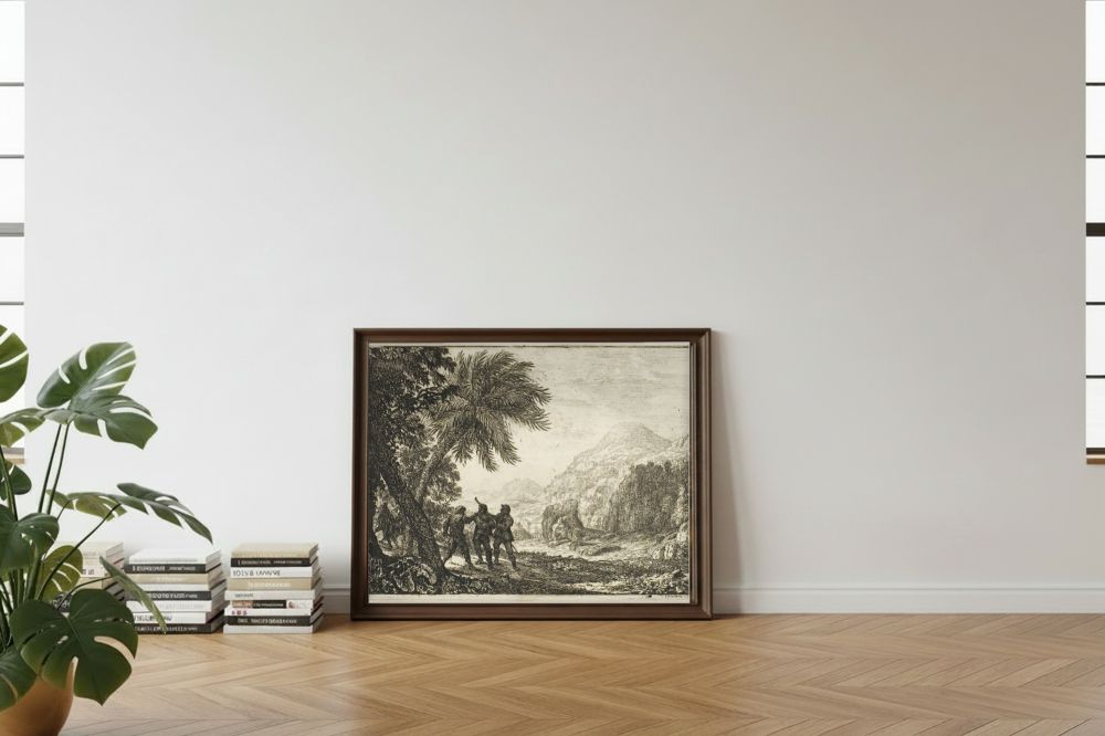 Framed room mockup - leaning