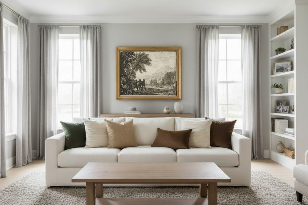 Framed room mockup - gold