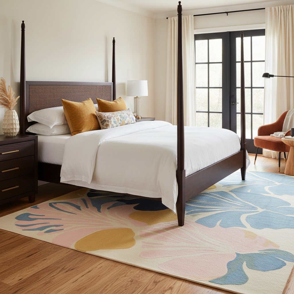 Seashell Petal Harmony Hand Tufted Rug