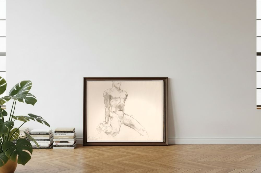 Framed room mockup - leaning