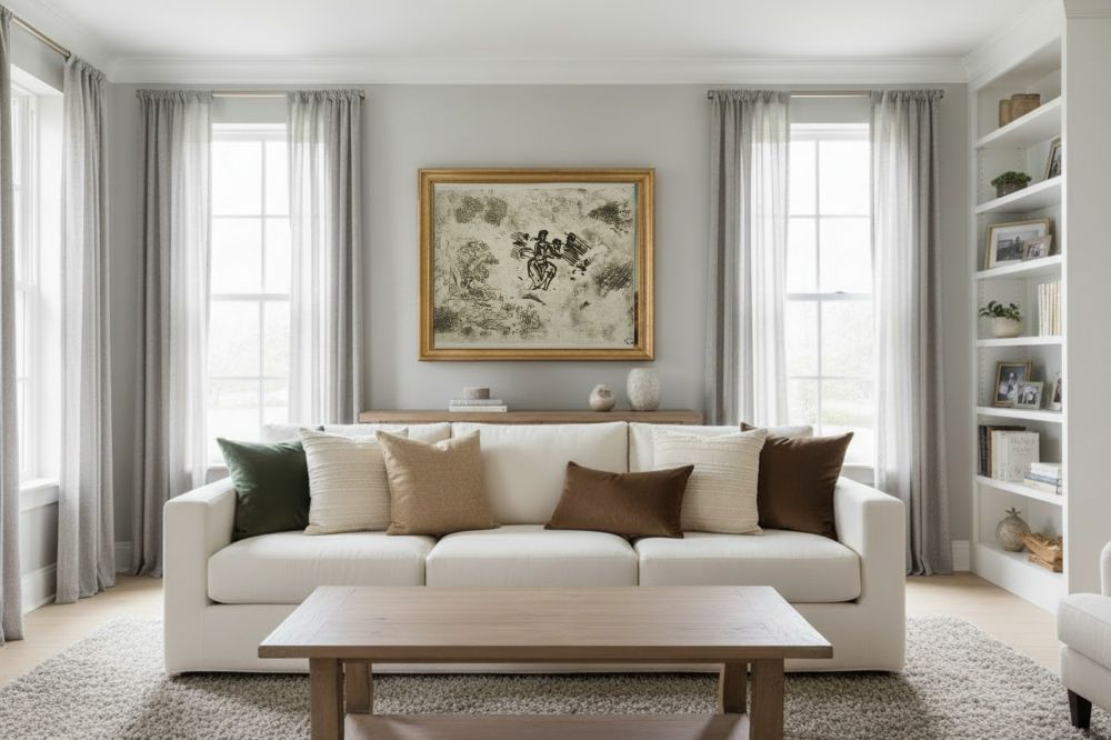 Framed room mockup - gold
