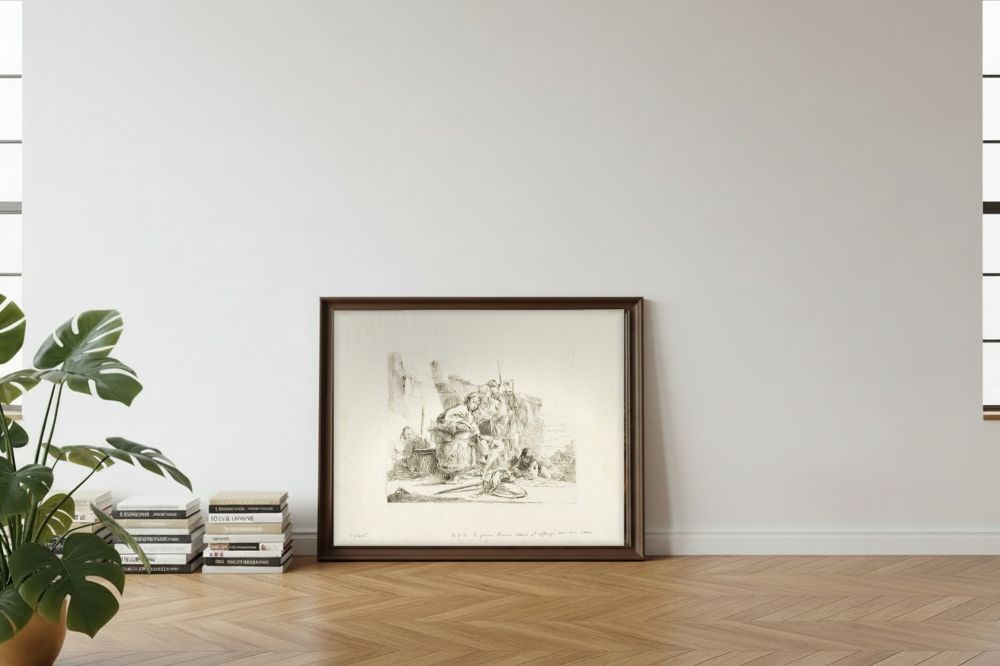 Framed room mockup - leaning