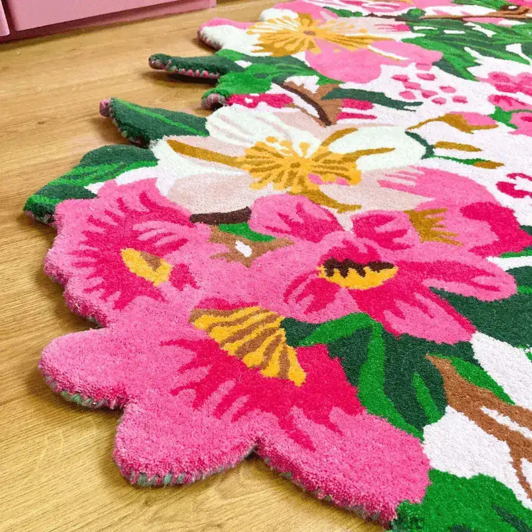 Turmeric Artic Geo Modern Hand Tufted Wool Rug | MAIA HOMES