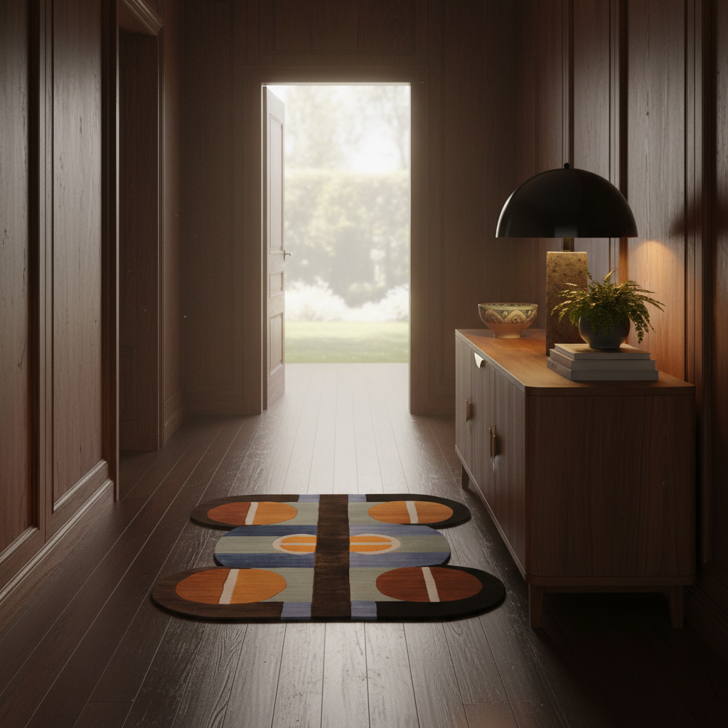 Segmented Balance Form Hand Tufted Rug