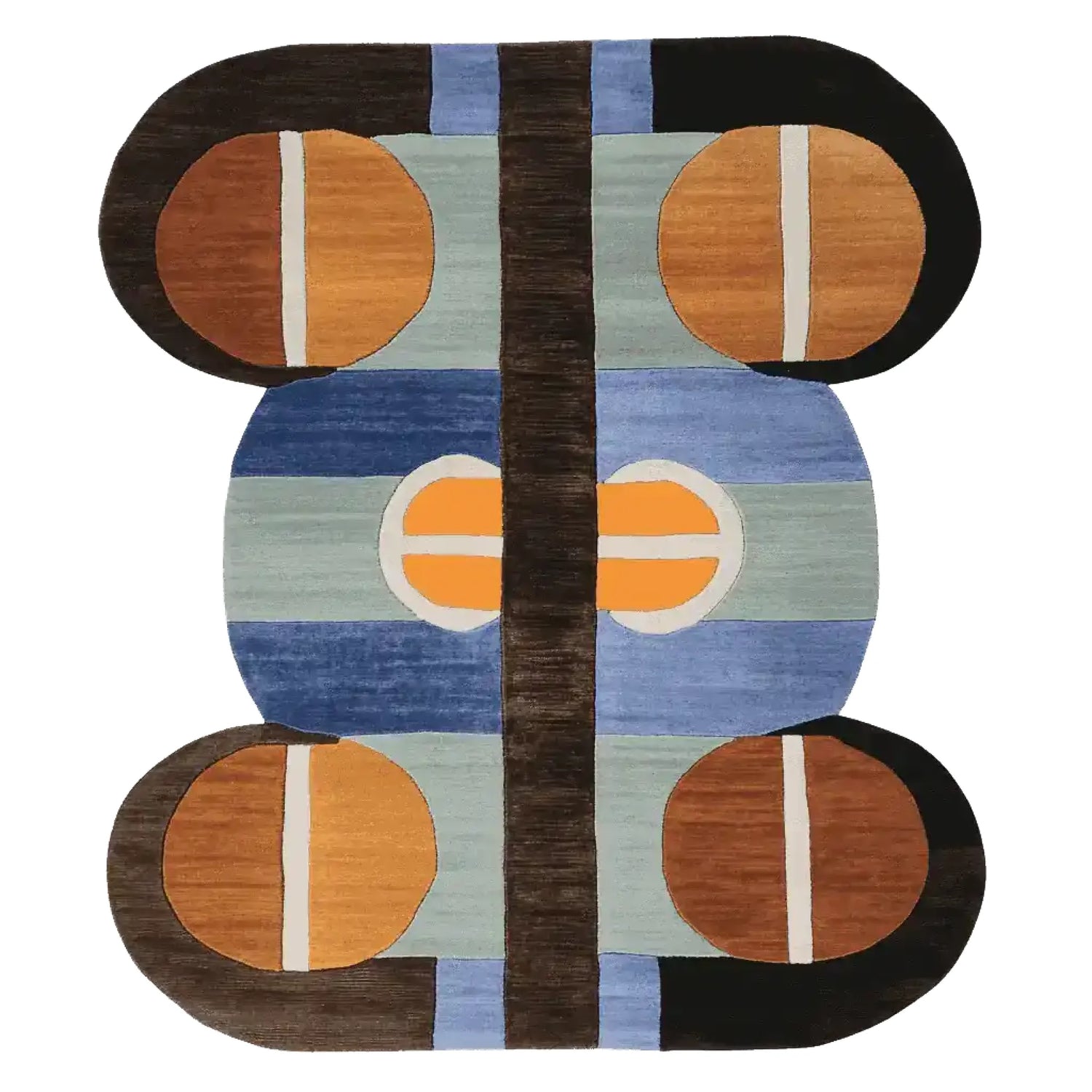 Segmented Balance Form Hand Tufted Rug