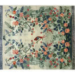 A beautifully crafted area rug featuring an intricate floral design with vibrant blossoms and lush foliage. Perfect for adding elegance to any living room, this large living room rug captures the essence of Persian rugs with its hand-knotted craftsmanship. The serene garden tapestry design creates a stunning centerpiece, ideal for those seeking a floral rug to complement their home decor.