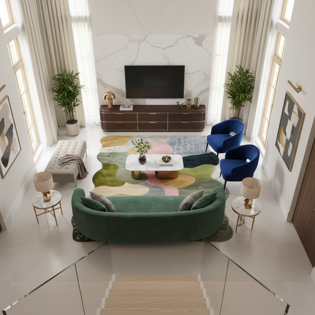 Serene Landscapes Hand Tufted Wool Rug