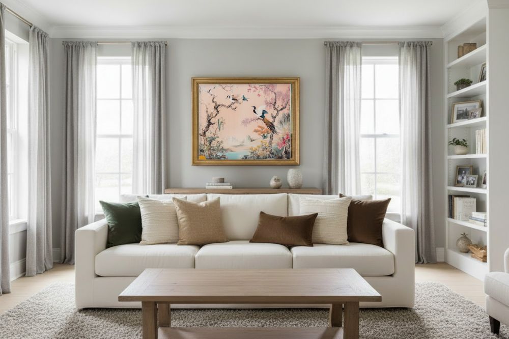 Framed room mockup - gold