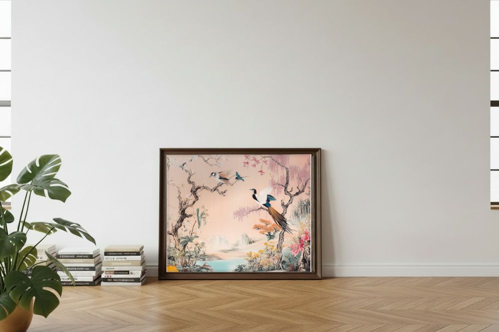 Framed room mockup - leaning
