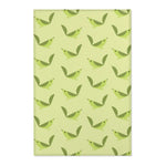 Serene songbird accent rug, repeating green bird silhouettes on soft pale green ground