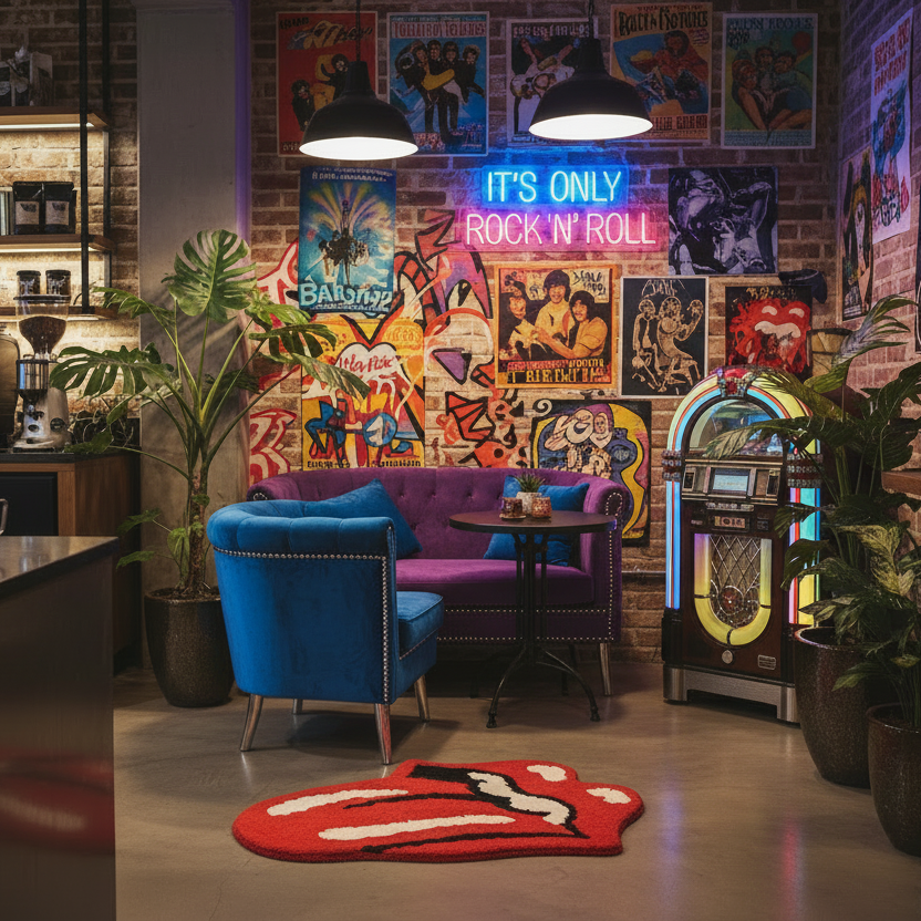 Sexy Red Lips Accent Rug