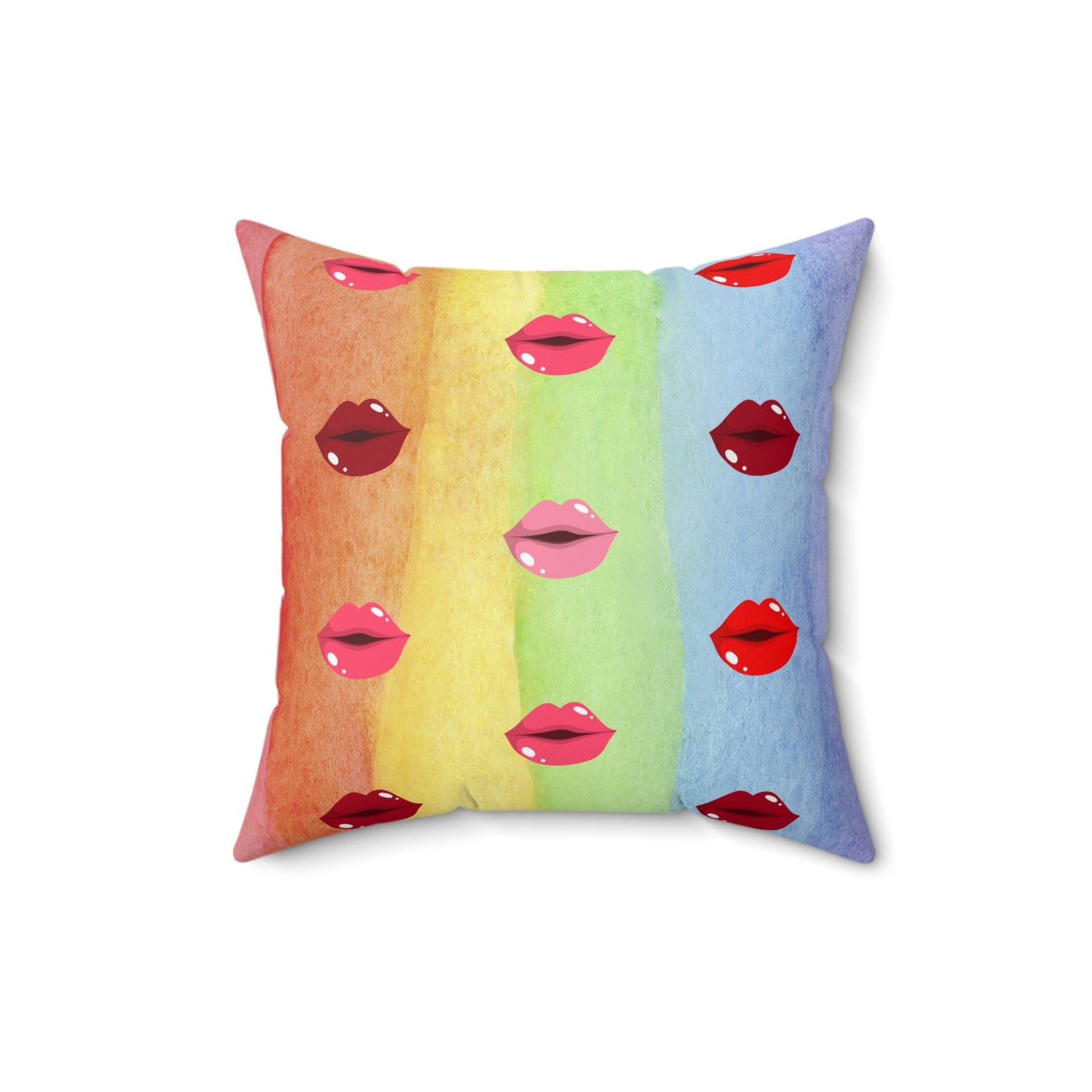 Sexy Red Lips Printed Throw Pillow