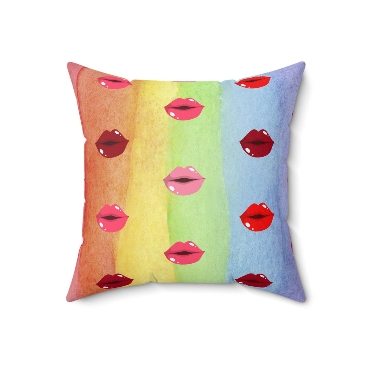 Sexy Red Lips Printed Throw Pillow