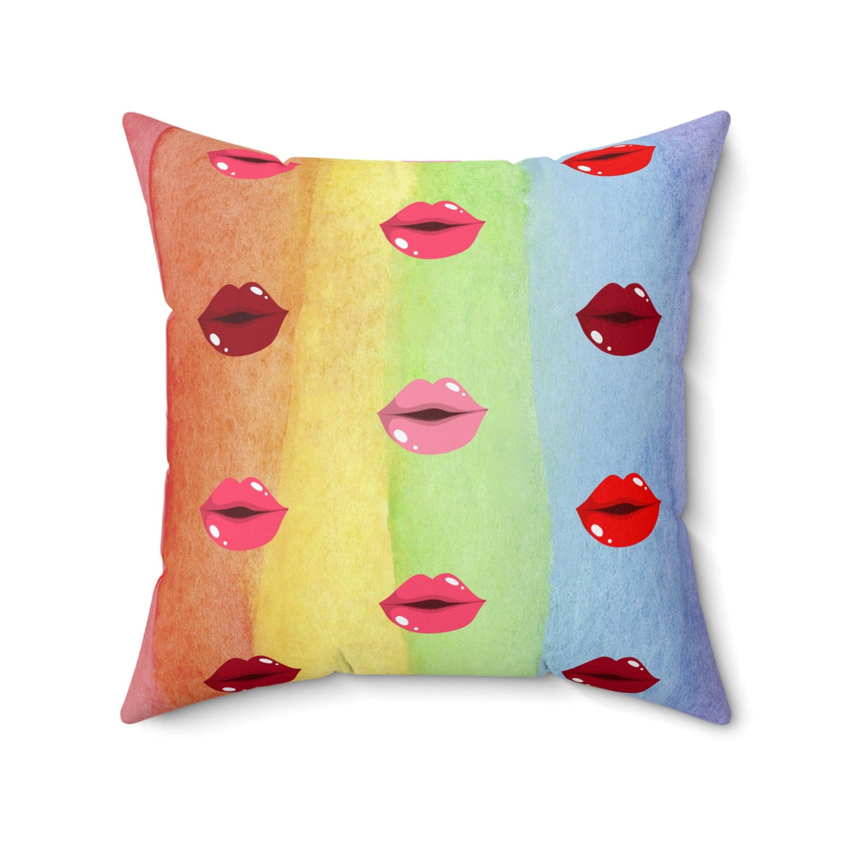 Sexy Red Lips Printed Throw Pillow