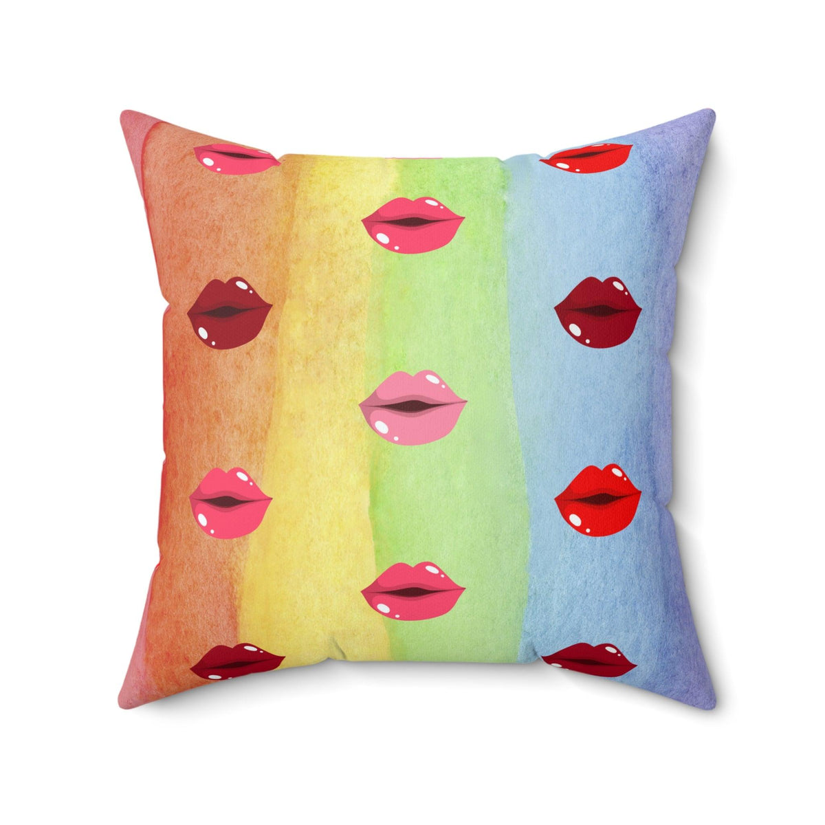 Sexy Red Lips Printed Throw Pillow