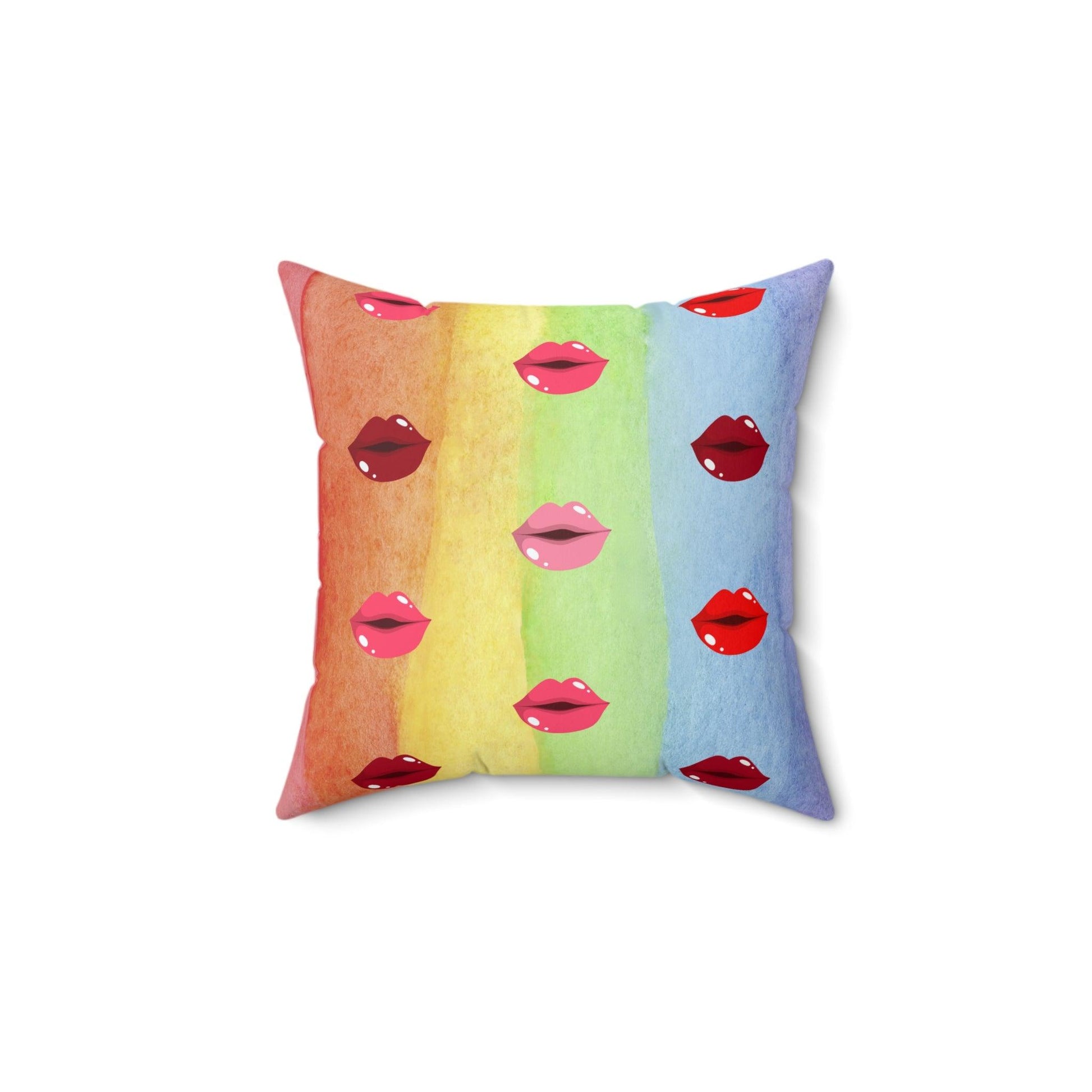 Sexy Red Lips Printed Throw Pillow