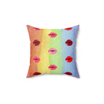 Sexy Red Lips Printed Throw Pillow