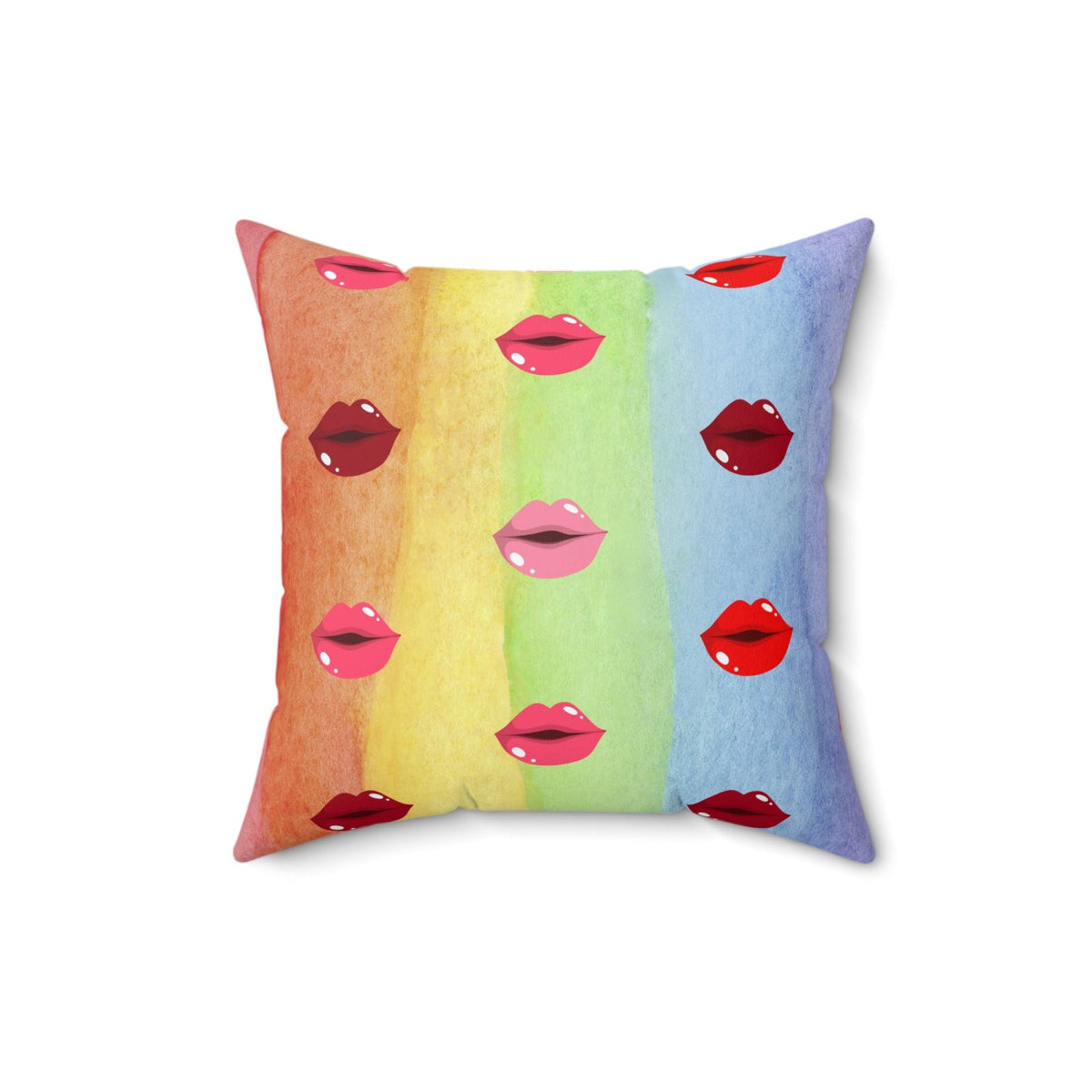 Sexy Red Lips Printed Throw Pillow