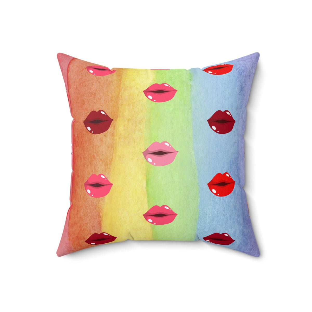 Sexy Red Lips Printed Throw Pillow