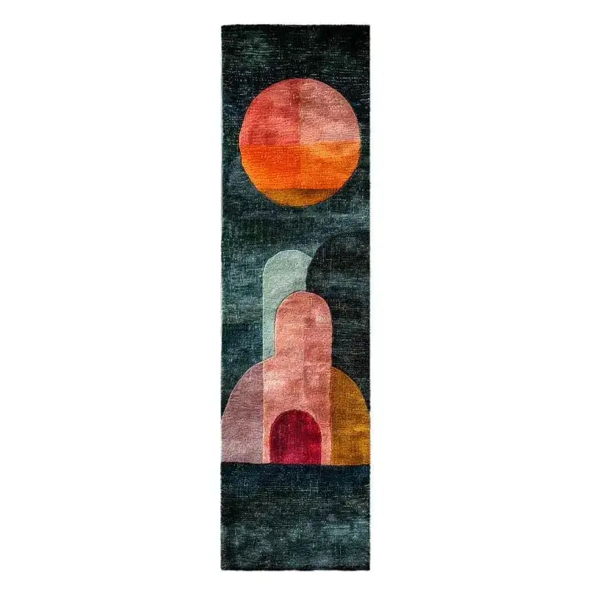 This vibrant Shapes Cape Hand Tufted Wool Runner Rug features an abstract design with bold geometric shapes in warm hues of orange, red, and pink. Perfect as an area rug, it adds a contemporary touch to any space, whether used as a kitchen rug, hallway runner rug, or in the living room. Its wool construction makes it an ideal choice for a bathroom runner rug or kitchen runner rug, combining style and durability.