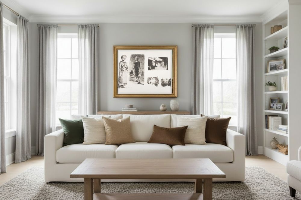 Framed room mockup - gold
