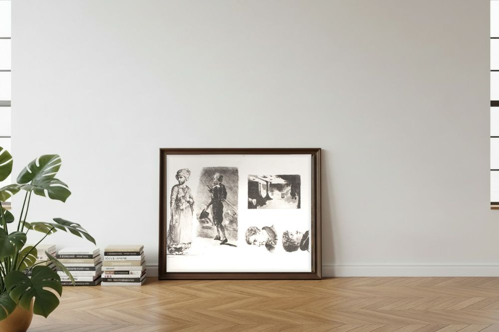 Framed room mockup - leaning