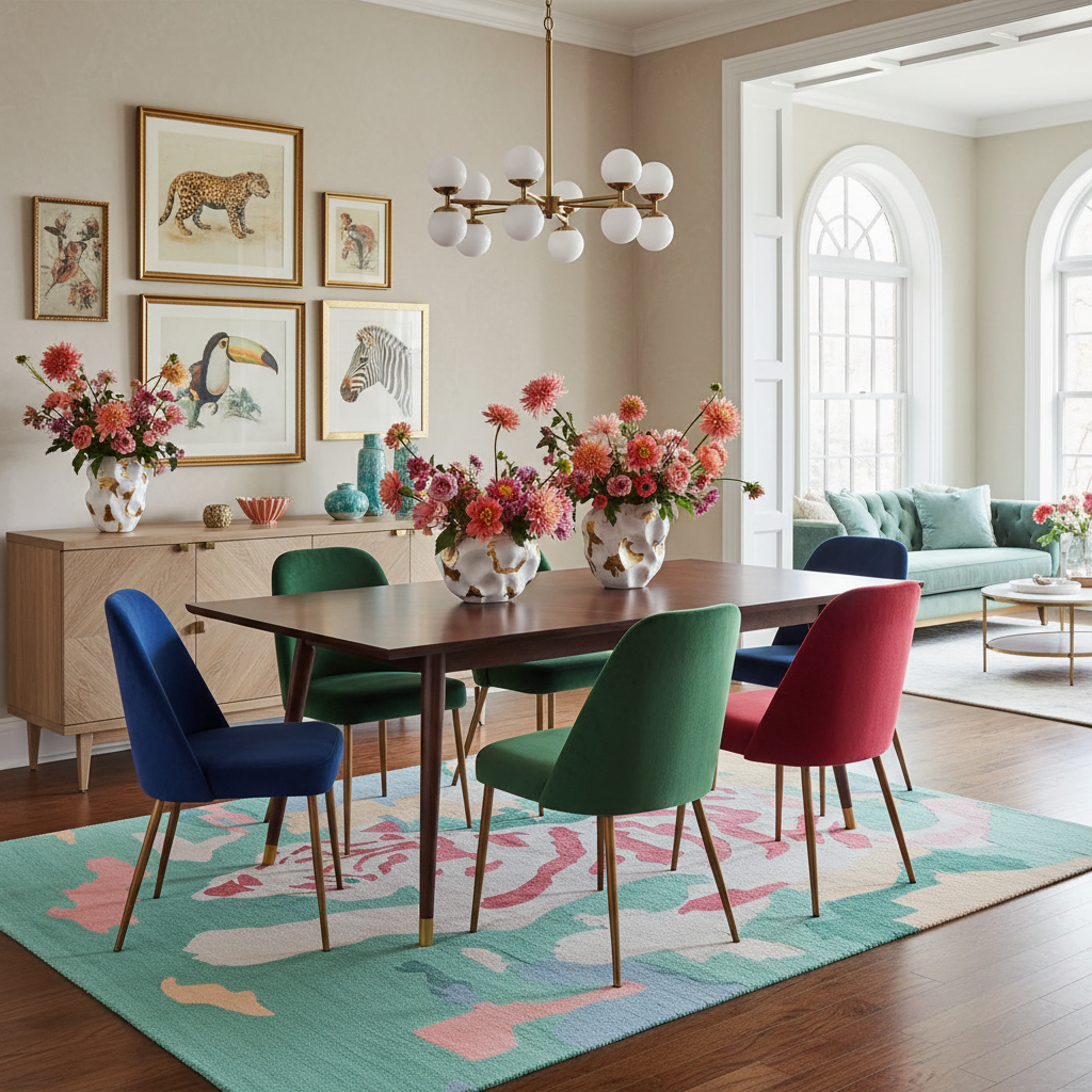 Silent Stripe Hunt Hand Tufted Rug